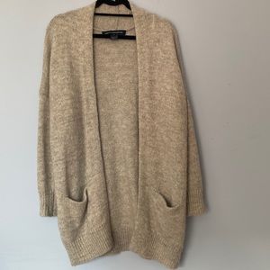 French Connection Wool, Cozy, Soft, Grey Cardigan!